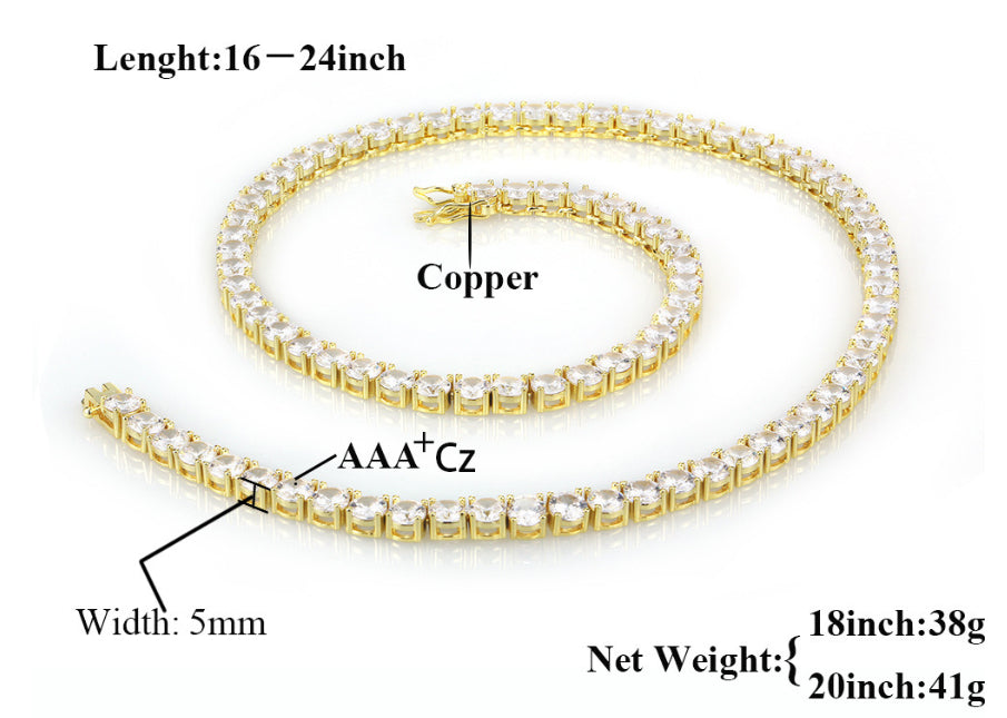 Silver Tennis Necklace