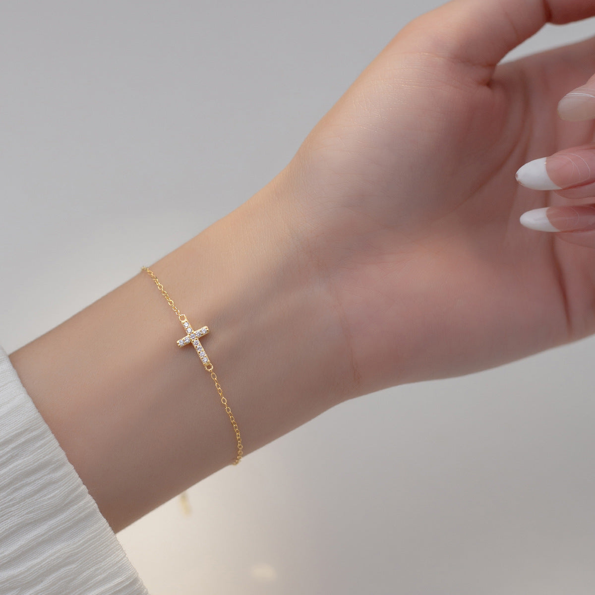 Gold Cross Bracelet