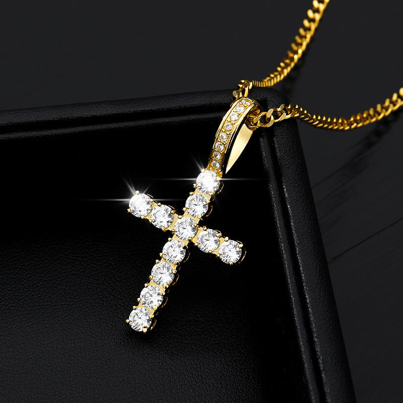 Studded Cross Pendant