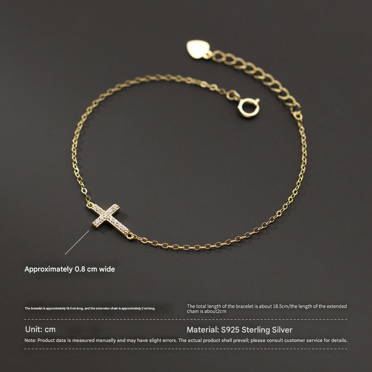 Gold Cross Bracelet