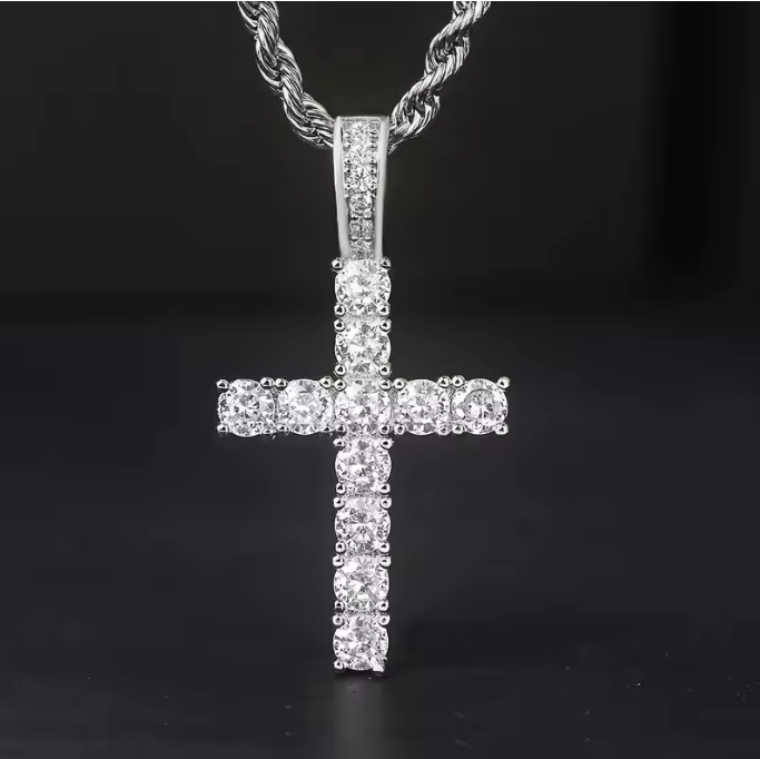Studded Cross Pendant