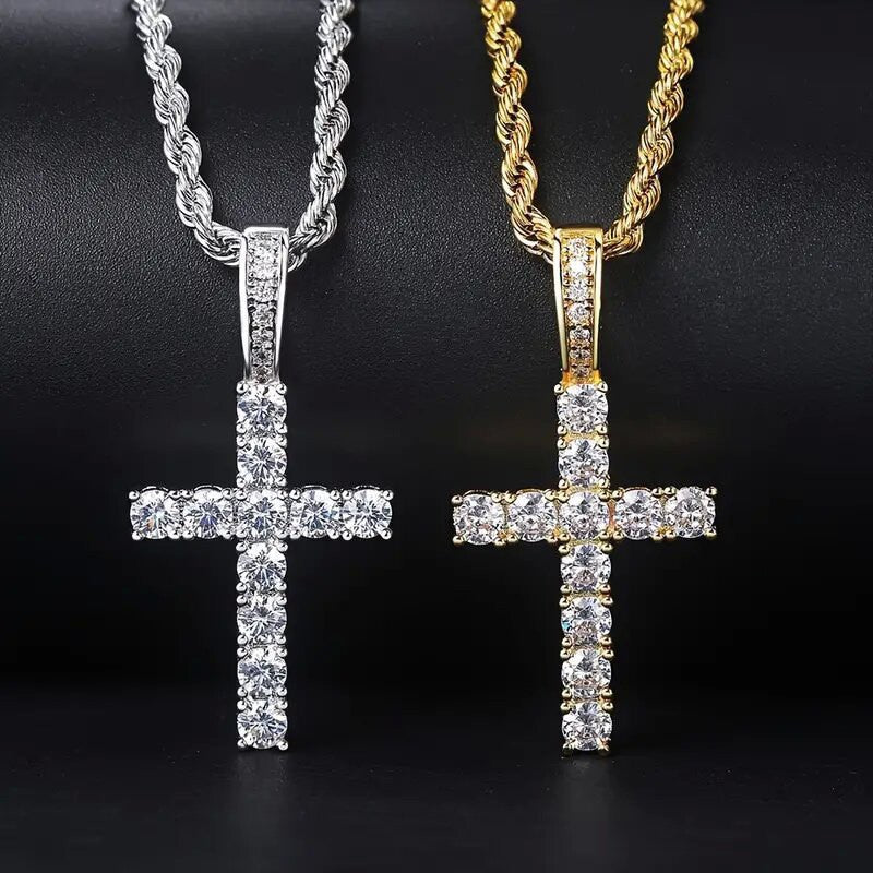 Studded Cross Pendant